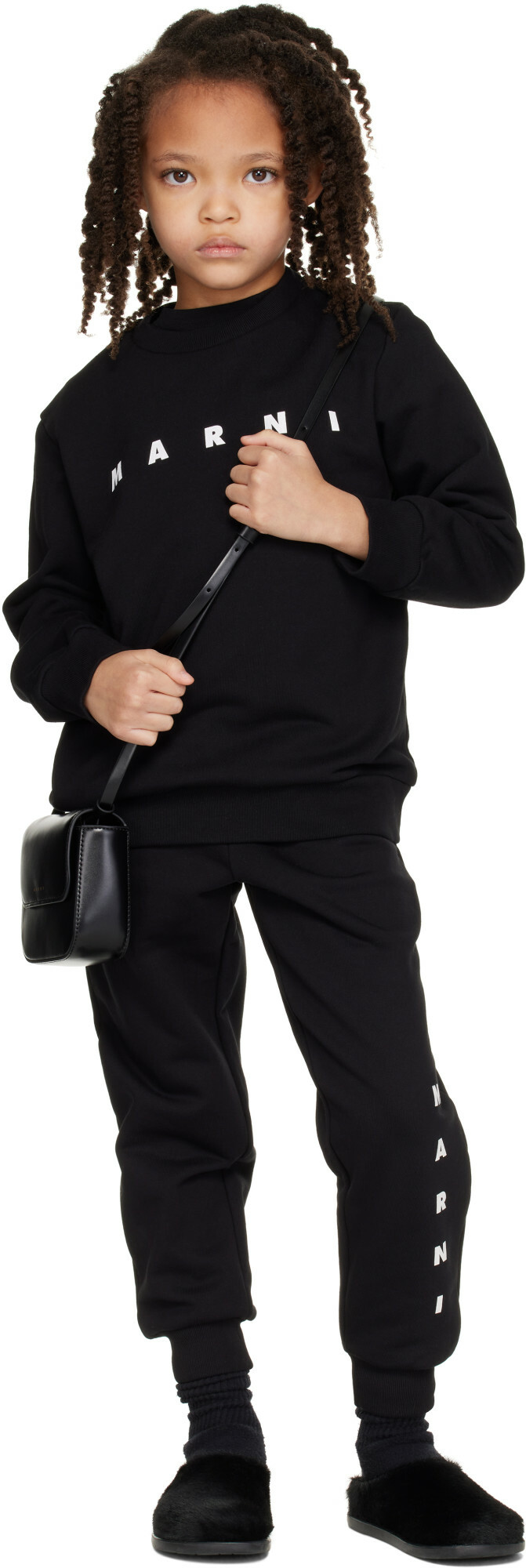 Marni Kids Black Cotton Sweatshirt