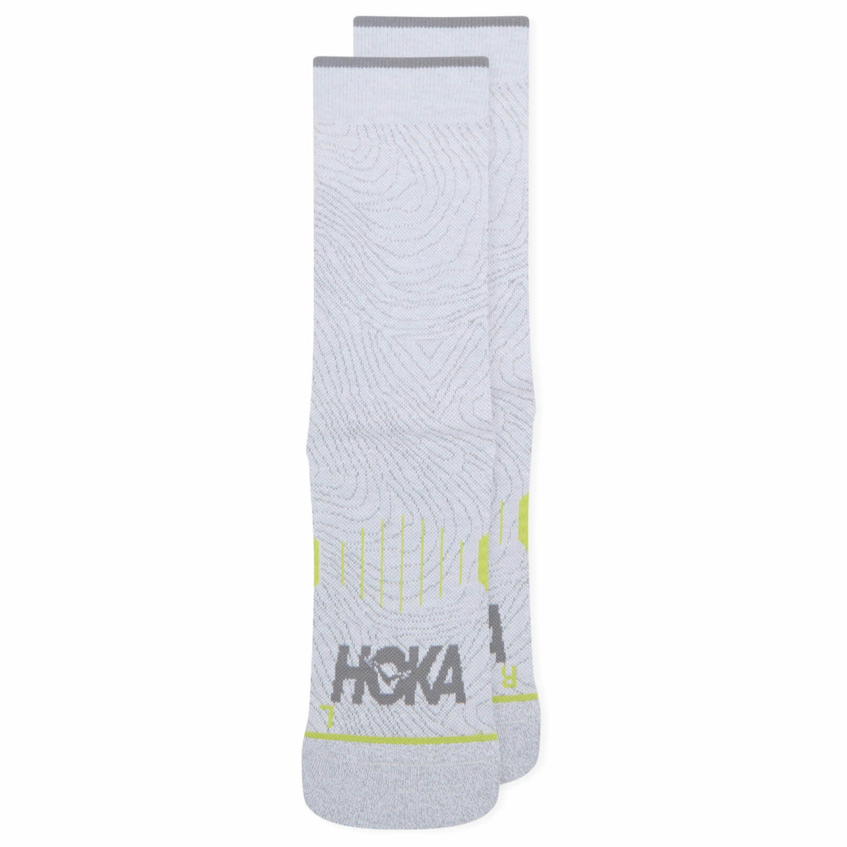 HOKA ONE ONE U Crew Run Sock 3-Pack in White/Black/Grey