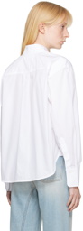 Victoria Beckham White Embroidered Shirt