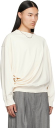 Hed Mayner Off-White Asymmetric Sweatshirt