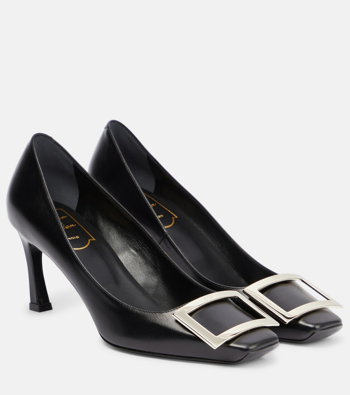roger vivier belle vivier trompette leather pumps