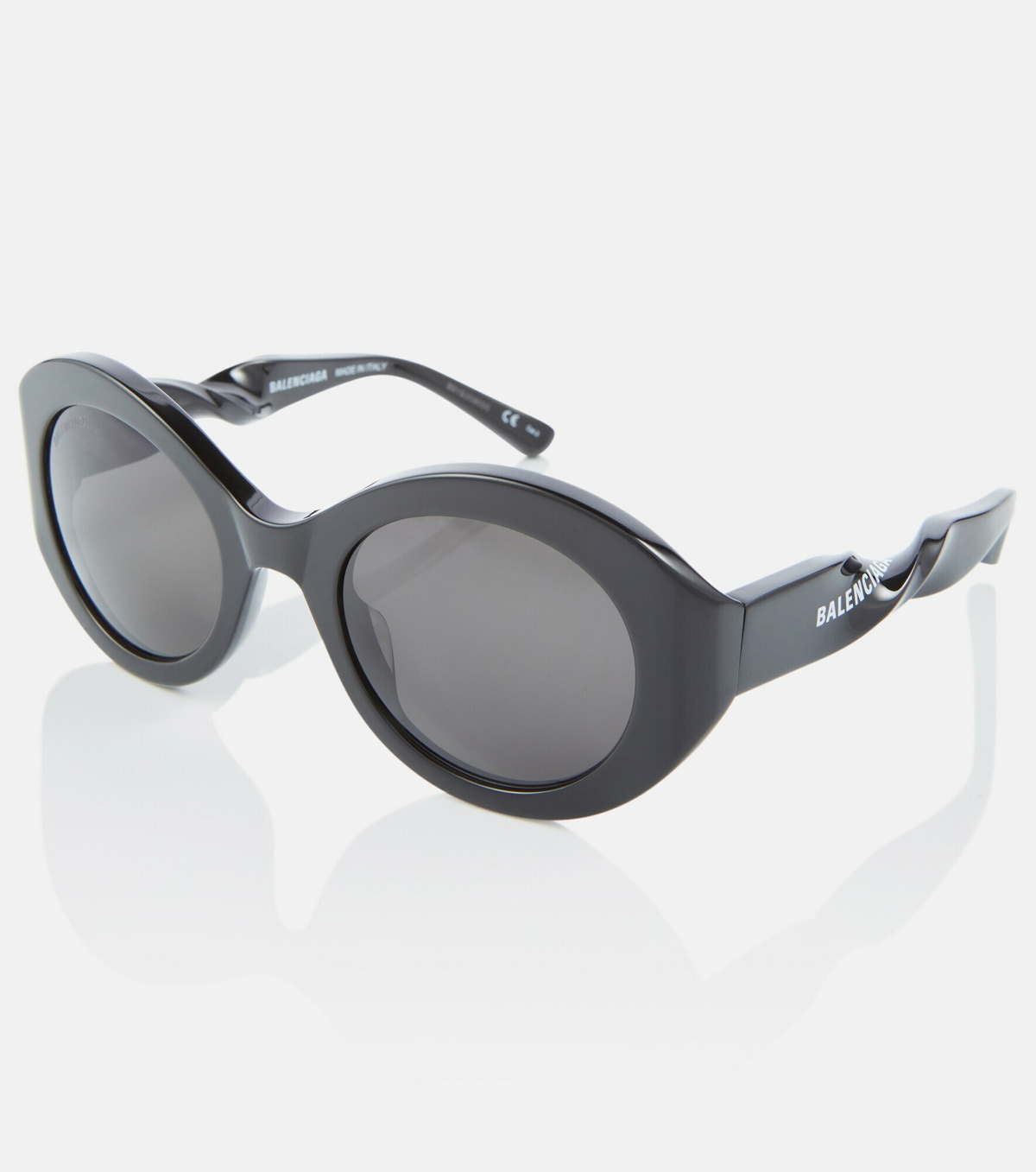 Balenciaga Women Balenciaga Woman's Twist Round Brown Acetate Sunglasses