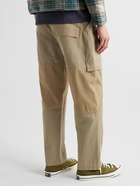 Folk - Architectural Association Tapered Ripstop-Panelled Cotton-Twill Trousers - Brown