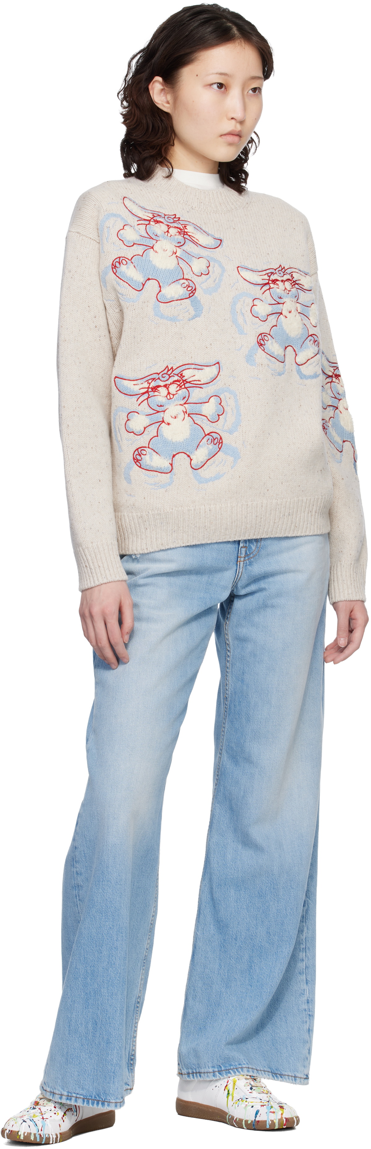 Kenzo Off-White Kenzo Paris 'KENZO Winter Holidays' Embroidered Sweater
