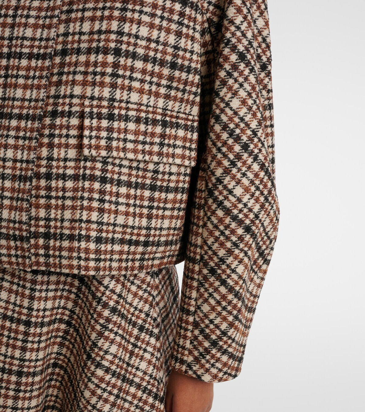 Brunello Cucinelli Checked wool and alpaca-blend jacket