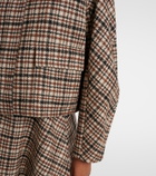 Brunello Cucinelli Checked wool and alpaca-blend jacket