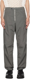 Dries Van Noten Gray Elasticized Trousers