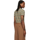 Marni Green Cotton Fine Stripes T-shirt