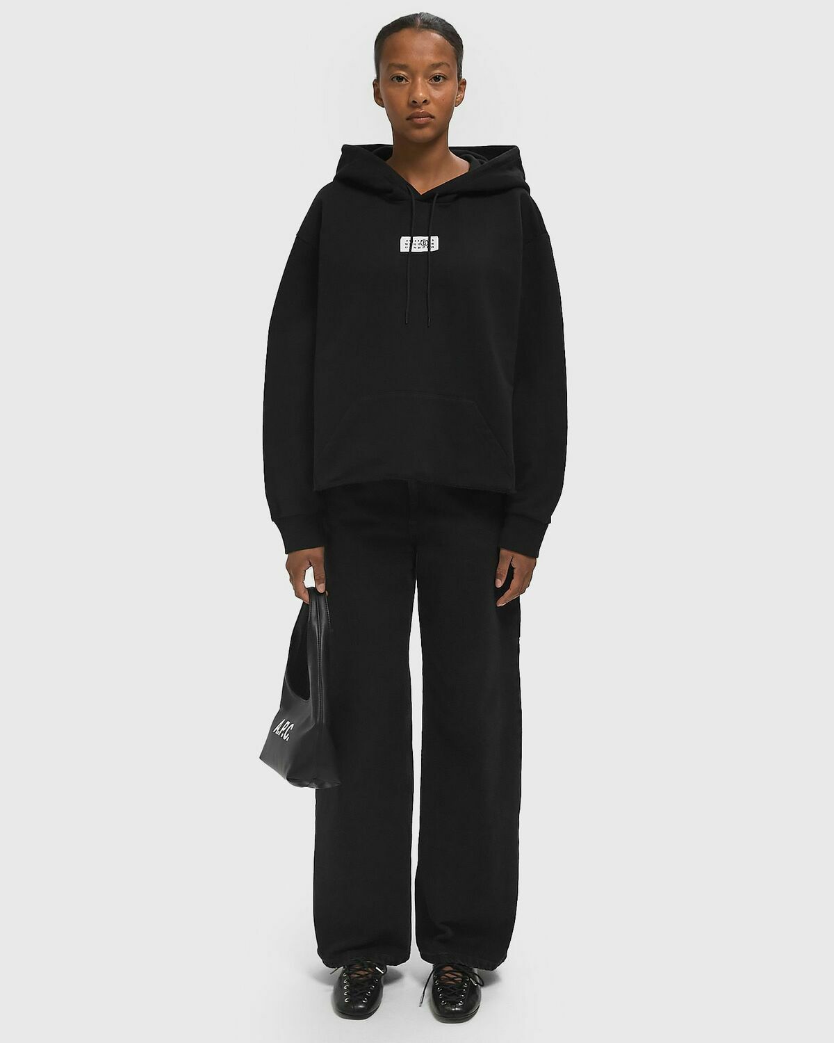 Maison Margiela MM6 SWEATSHIRT Black Womens Hoodies/Sweatshirt