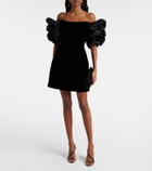 Carolina Herrera Off-shoulder velvet minidress