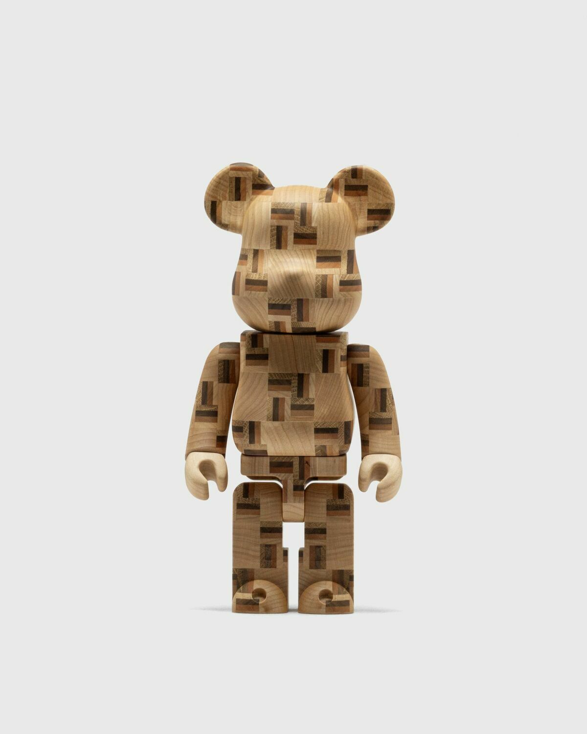 Medicom Bearbrick 400% Karimoku Yosegi Chess Brown Collectibles & Toys