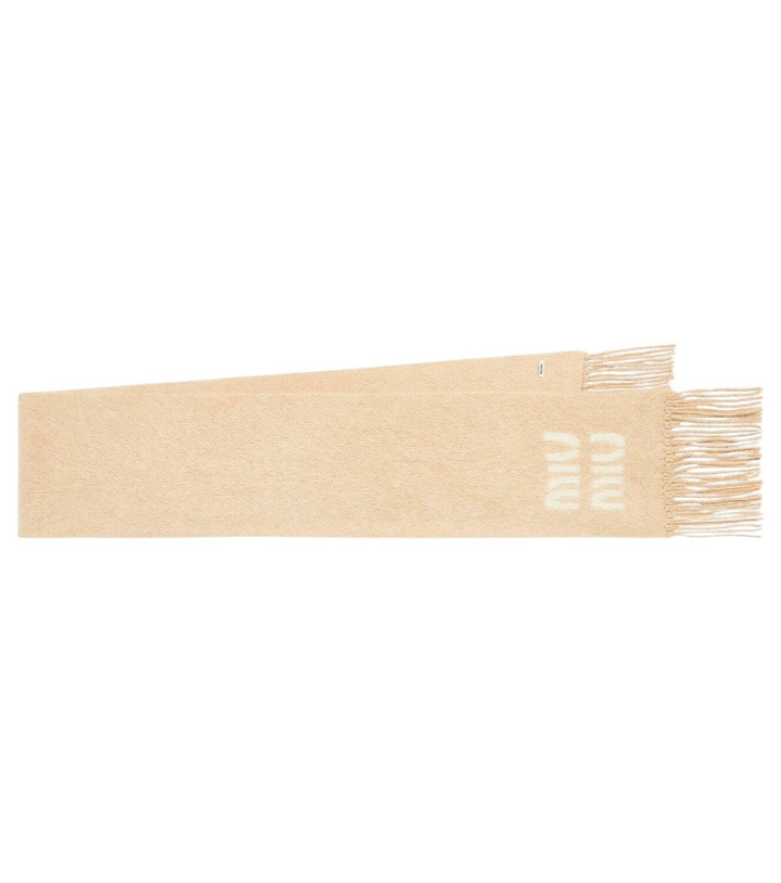 Photo: Miu Miu Logo mohair and wool-blend scarf