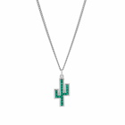 Miansai Men's Cactus Pendant Necklace in Green Onyx