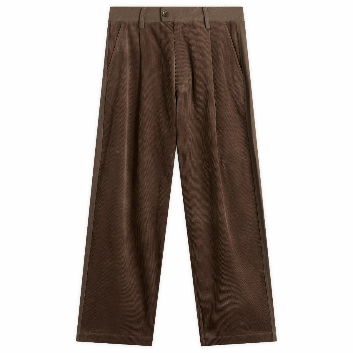 Merely Made Men's Wide Leg Cord Trousers in Brown