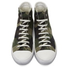 Saint Laurent Khaki Camouflage Print Bedford Sneakers