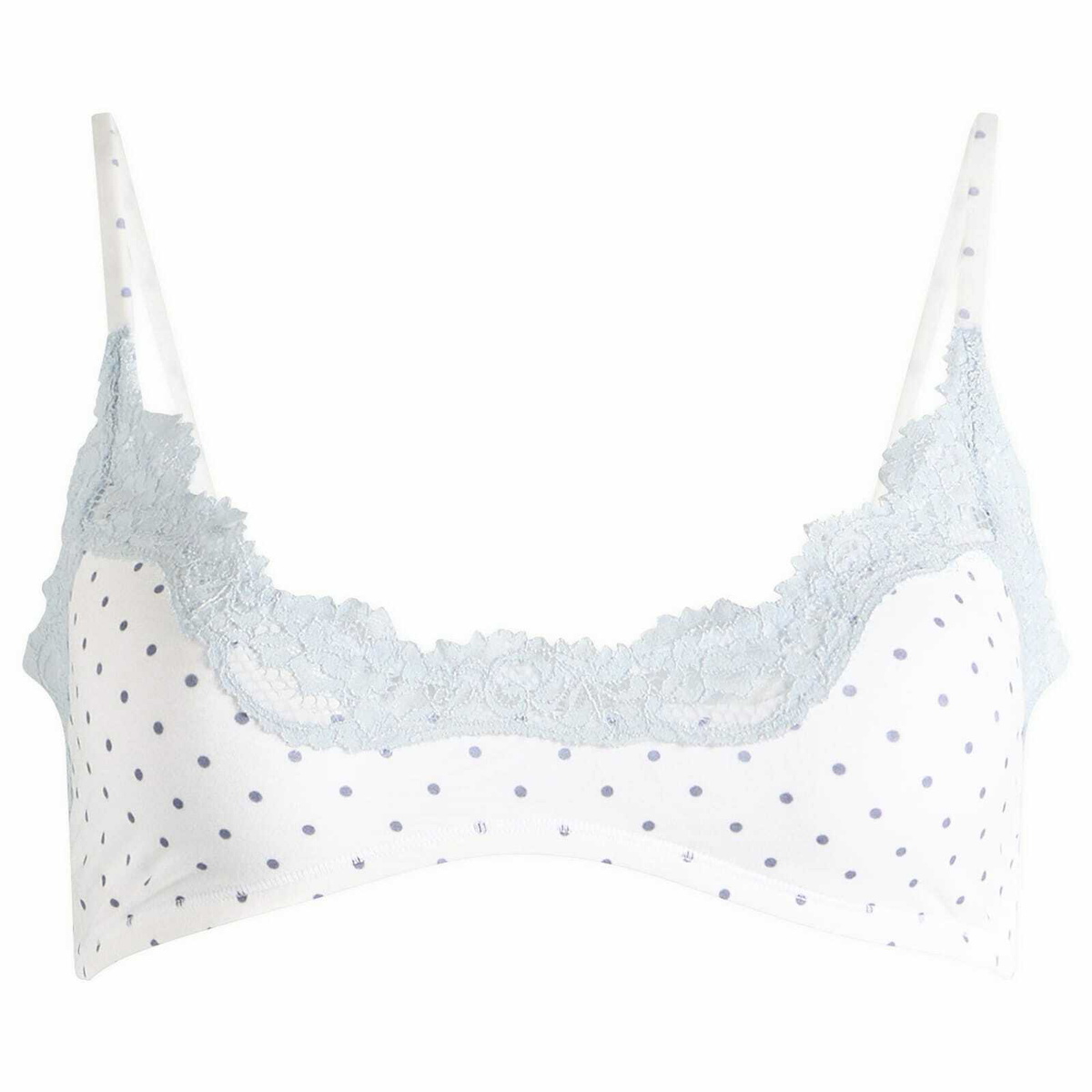 SKIMS Women's Fits Everybody Lace Scoop Bralette in Slate Dot Print