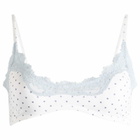 SKIMS Women's Fits Everybody Lace Scoop Bralette in Slate Dot Print