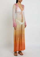 Missoni Degradé Metallic-knit Cover up Orange