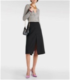 Gucci Low-rise wool midi skirt