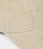The Row Caspian silk, linen, and wool baseball cap