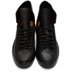 Feit Black Hand-Sewn Rubber High Sneakers