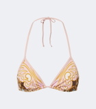 La DoubleJ Printed bikini top