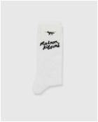 Maison Kitsune Maison Kitsune Handwritting Socks White - Mens - Socks