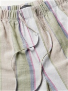 Hanro - Night & Day Striped Cotton Pyjama Trousers - Green