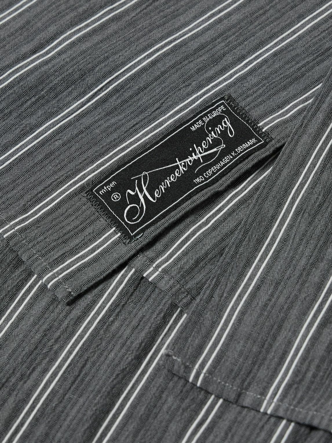mfpen - Input Striped Cotton-Poplin Shirt - Gray mfpen