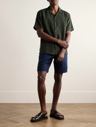 NN07 - Julio 5706 Camp-Collar Linen Shirt - Green