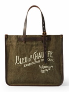 Bleu de Chauffe - Bazar Leather-Trimmed Printed Cotton-Blend Canvas Tote Bag