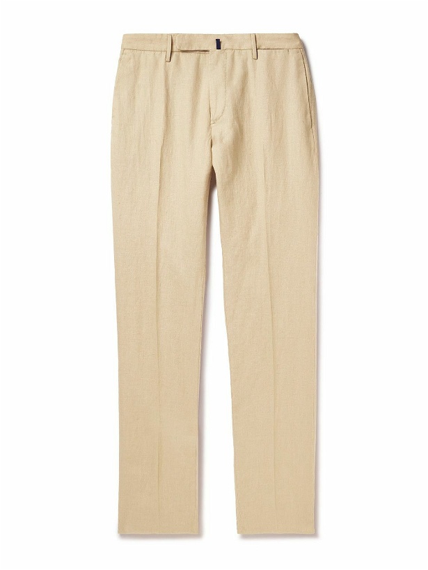 Photo: Incotex - Slim-Fit Linen Trousers - Neutrals