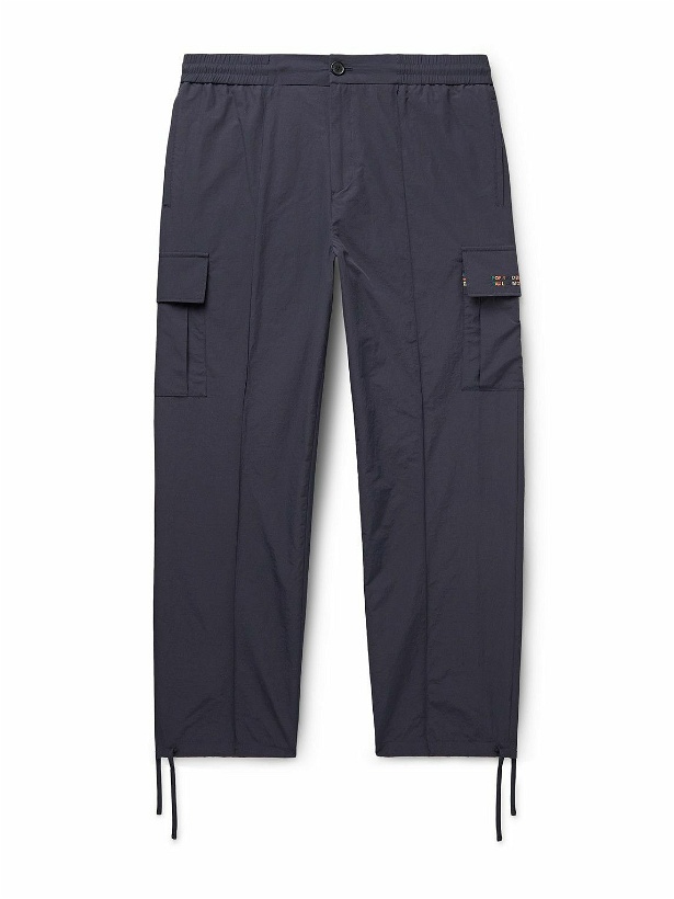 Photo: Pop Trading Company - Paul Smith Straight-Leg Logo-Embroidered Shell Cargo Trousers - Blue