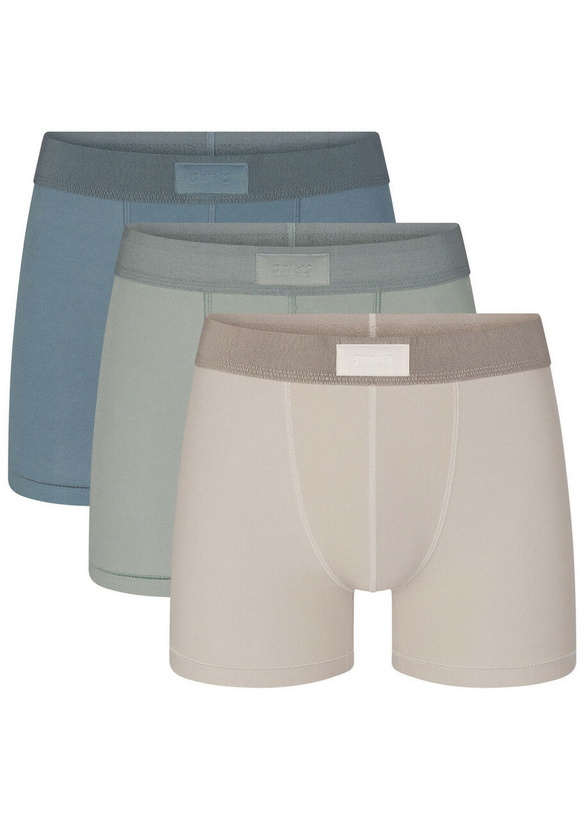 Photo: Skims Cotton-blend 3" Boxer Briefs set of Three Multicoloured 1