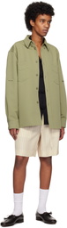 Róhe Khaki Relaxed Utility Overshirt
