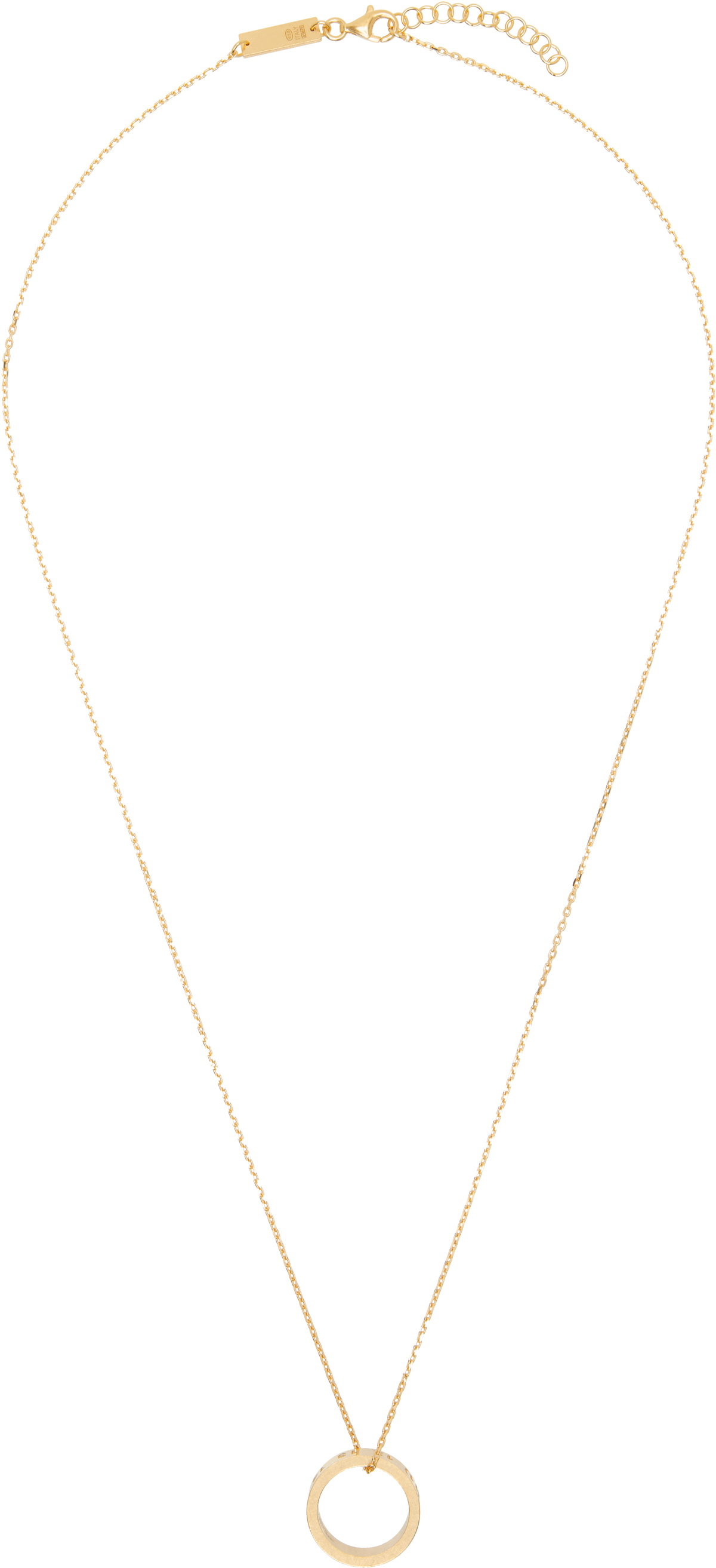 ★Maison Margiela★ Logo Ring Necklace Rose Gold SM1UU0035SV Maison Margiela Men's Logo Ring Necklace in Rose Gold Maison