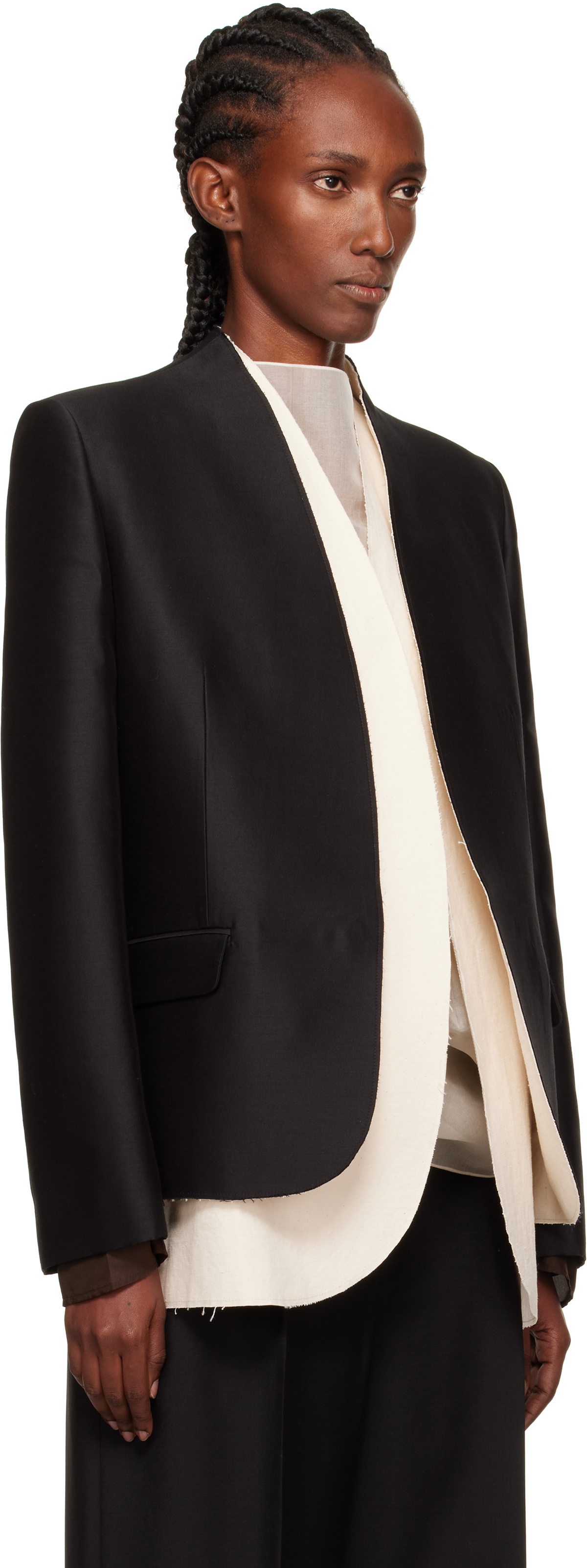 GIA STUDIOS Black & Off-White Tulip Blazer