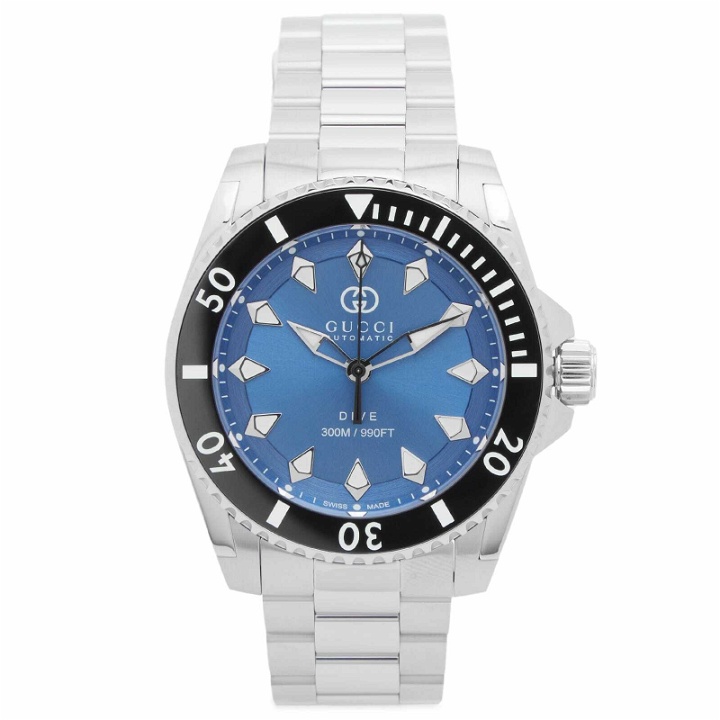 Photo: Gucci Men's G-Timeless Watch 40mm in Silver/Blue 