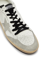 Golden Goose Ball Star Distressed Leather Sneakers White