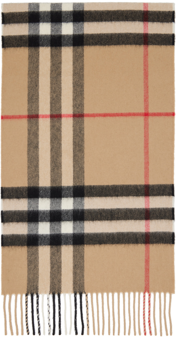 Burberry Beige Classic Check Scarf Burberry