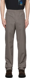 Paul Smith Brown Check Pleated Trousers