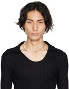 Justine Clenquet Silver & White Marley Necklace