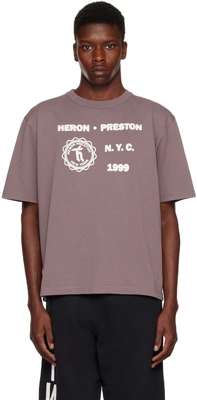 Photo: Heron Preston Purple Medieval Heron T-Shirt