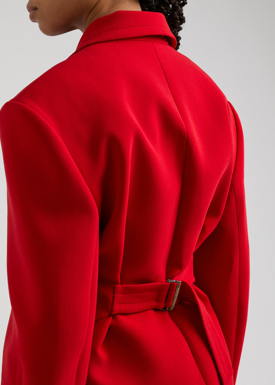 Magda Butrym Double-breasted Stretch-wool Blazer Red Magda