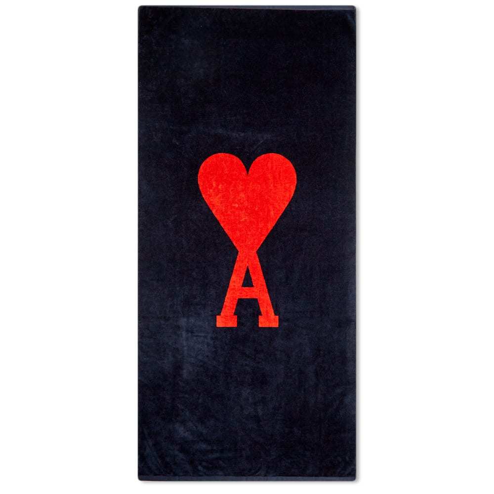 Ami de Coeur ビーチタオル ハートロゴ お洒落◎【AMI PARIS】Ami de Coeur ビーチタオル *ハートロゴ