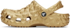 Crocs Gold Classic Metallic Geometric Clogs