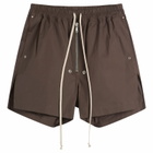Rick Owens Men's Heavy Cotton Poplin Bela Boxers in Dark Dust
