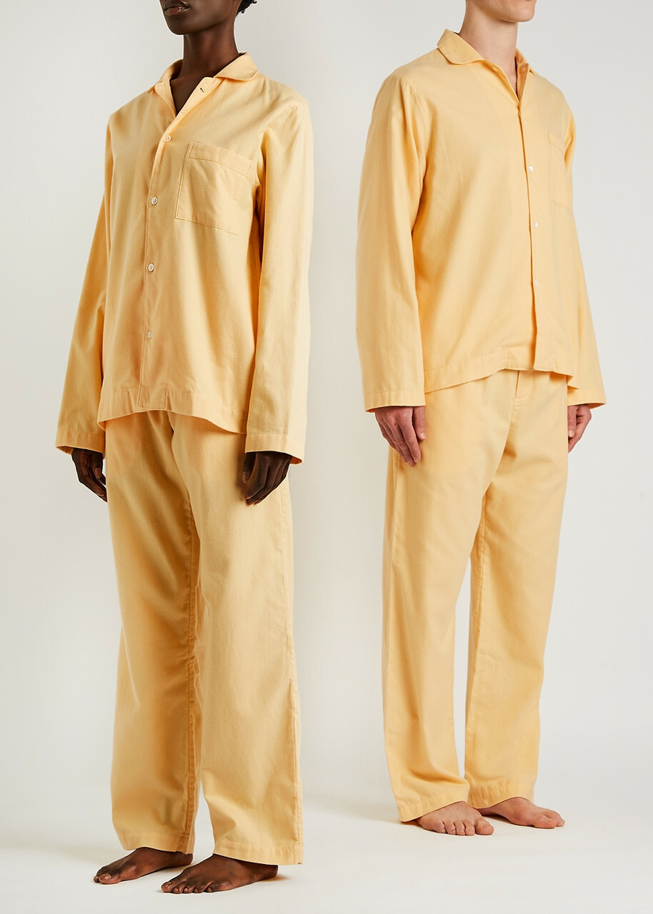 Tekla Unisex Yellow Flannel Pyjama Top, Top, 100% Organic Cotton