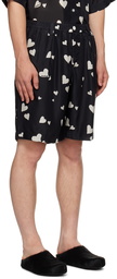 Marni Black 'Bunch Of Hearts' Shorts