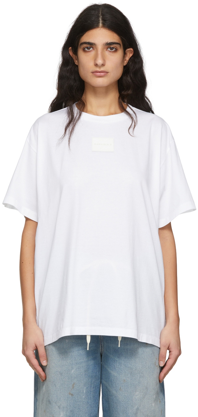 MM6 Maison Margiela White Cotton T-Shirt MM6 Maison Margiela